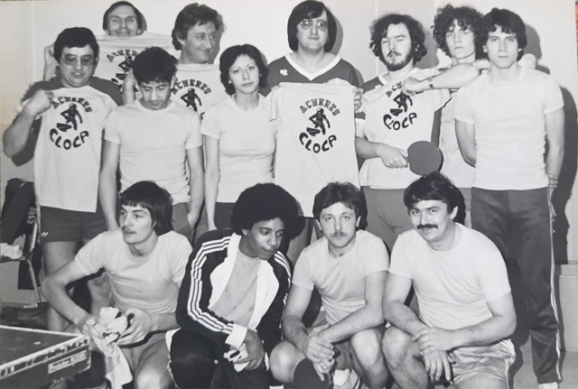 Equipe Cloca Achères en 1982 avec Jean Vergnes au premier plan