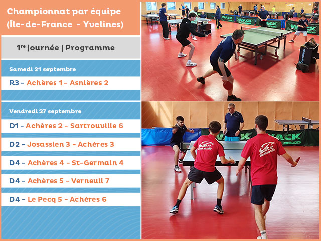 Détail de la 1re journée et photos de matchs
